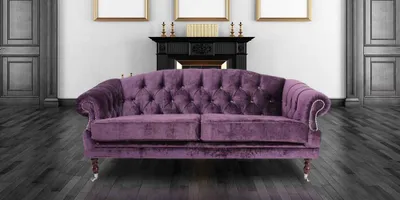Productafbeelding van Barokke Rokoko Sofa, Bank, Stoffering, Fluweel, Chesterfield - Designbanken - jvmoebel ®
