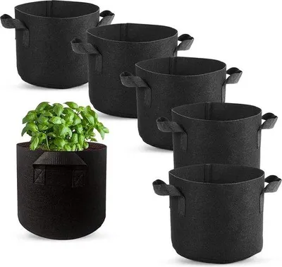 Produktbild von Famanu Pflanzensäcke 6 Stück - Vliesstoff mit Handgriff, 2 Gallonen