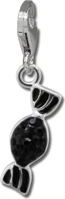 Image de SilberDream noir Charm bonbon zirconium 925 argent Pendentif à breloques GSC576S