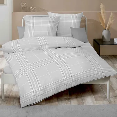 Produktbild von Kaeppel Biber Bettwäsche Pure 155x220 cm + 80x80 cm silber