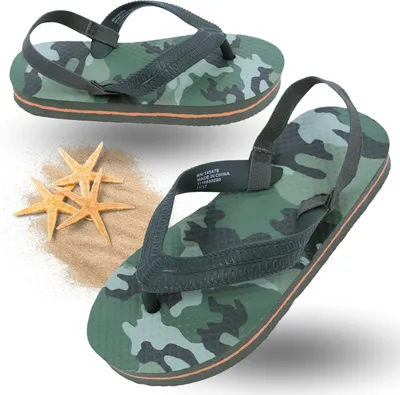 Produktbild von Grüne Flip-Flops mit Militärmuster 23-24 EU / 6-7 UK