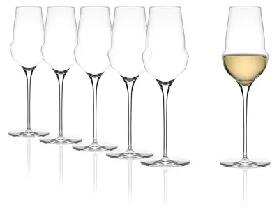 Champagnergläser-Set 6er, 340 ml, Kristall, spülmaschinenfest