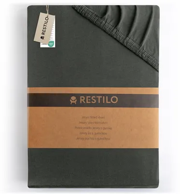 Produktbild von RESTILO Spannbettlaken Jersey Gekämmte Baumwolle Grafit 200x220