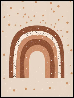Produktbild von Plakat 60x80cm Muster für Kinder, Mädchen und Jungen - Regenbogen