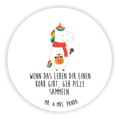 Produktbild von Mr. & Mrs. Panda magnet Einhorn Pilz - Weiß - Geschenk, Pilze, Motivation, whiteboardmagnet, Spruch, Unicorn, für kühlschrank, Einhörner, pinnwand, Kühlschrankmagnet