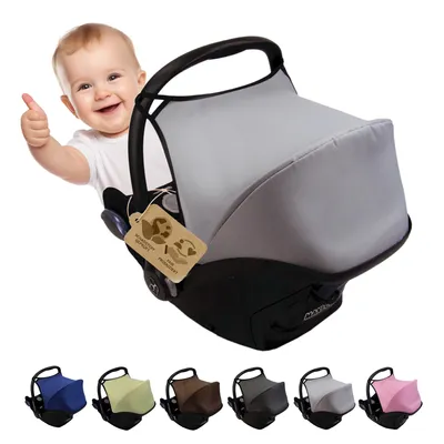 Produktbild von BAMBINIWELT Sonnenverdeck, UV50+, für Maxi-Cosi CABRIOFIX, Sonnendach, Babyschale, Autositz, Maxi Cosi, hellgrau + GRATIS Gurtpolster