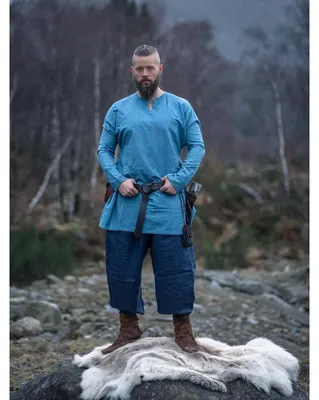 Produktbild von Wikinger Rushose Leinen Dunkelblau "Wodan" XXL