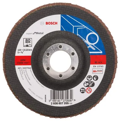 Produktbild von Fächerschleifscheibe X551 Expert for Metal, gerade, 125 mm, 80, Glasgewebe