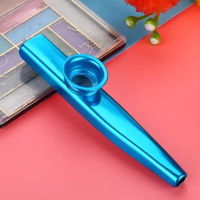 Image de Embouchure de flûte kazoo robuste en métal, accessoires pour instruments de musique (Bleu)
