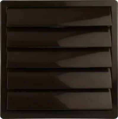 Zdjęcie produktu dla Kratka wentylacyjna Kratka żaluzjowa Ochrona przed warunkami atmosferycznymi Kratka wywiewna Wentylacja Kratka wentylacyjna Plastik 170 x 170 mm Ø 125 mm brązowy