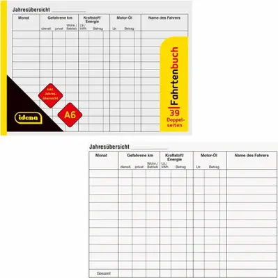 Produktbild von Idena Fahrtenbuch A6 4064997108442