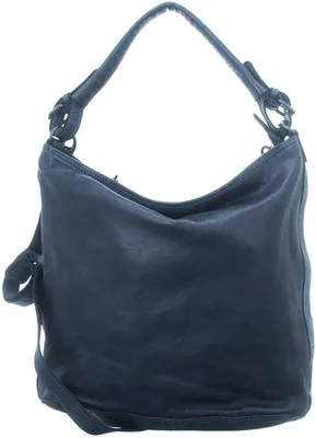 Immagine prodotto di Orso Design borsetta signore borsa pelle spalla shopper blu TESS 36x31cm