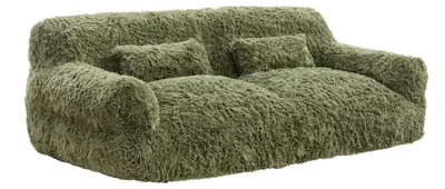Produktbild von CHITA Sofa aus Fleece, platzsparend, Vakuum-Kompression, Couch 2-Sitzer inkl. 2 Kissen & 1 Decke, kein Aufbau erforderlich