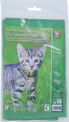 Produktbild von Große Kompostierbare Katzenstreu-Beutel, hygienisch & nachhaltig, 10er-Packung