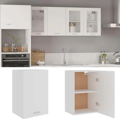 Produktbild von Praktischen Hängeschrank Weiß 39,5x31x60 cm Holzwerkstoff |Küchenschränke 7411056