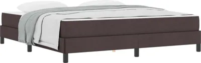 Obrázok produktu pre vidaXL Box spring bed dark brown 180 x 200 cm fabric