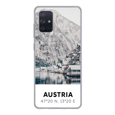 Produktbild von MuchoWow® Handyhülle Schutzhülle Hülle für Samsung Galaxy A51 5G Österreich - Wasser - Berge - Alpen Silikon Softcase Handy Hülle - Abbildung