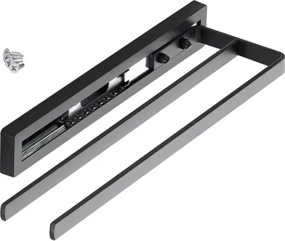 Produktbild von SOTECH Handtuchauszug STYLE 2-armig schwarz 325 mm Auszugsweg 145 mm