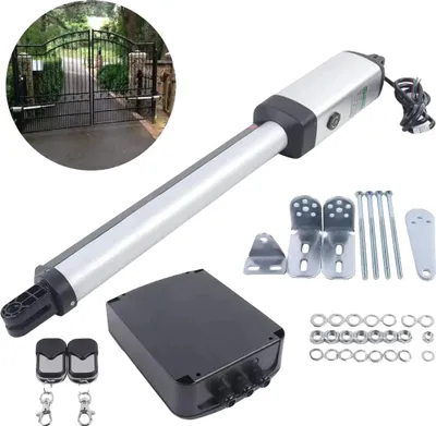 Obrázek produktu pro Pohon křídlových dveří, 230–240 V, vhodný pro dveře do 300 kg, nastavitelná doba zavírání, detekce překážek, ruční ovládání