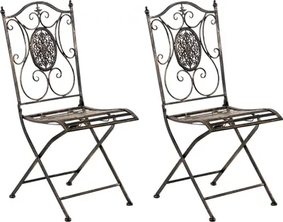 Produktbild von CLP 2er Set Gartenstühle Sibell bronze