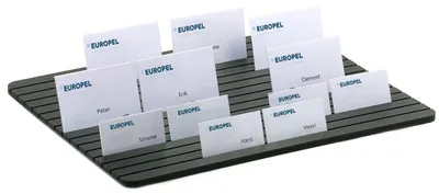 Image de EUROPEL  121250 EUROPEL Visitenkarten-Aufsteller, Kunststoff, schwarz
