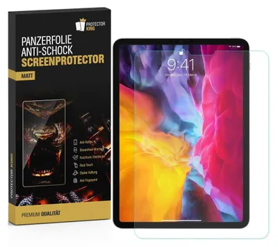 Produktbild von 2x Panzerfolie für iPad Pro 11 10.9 (2018 2019 2020 2021 2022) Displayschutz Schutzfolie MATT ANTI-REFLEX ENTSPIEGELT NANO ANTI-SHOCK ANTI-SHOCK/ ANTI-KRATZ/ ANTI-BRUCH/ ANTI-SCHMUTZ