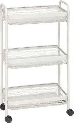 Zdjęcie produktu dla Wąski wózek kuchenny na kółkach MAYAJ, 46,5 x 26,5 x 79,6 cm