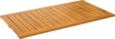 Produktbild von vidaXL Badematte Uni Braun 100 x 55 cm Holz