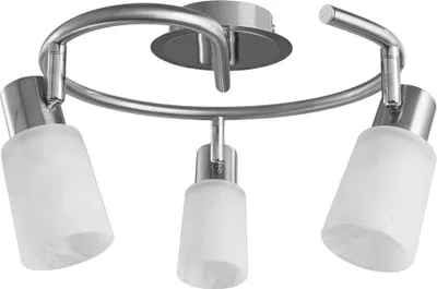 Zdjęcie produktu dla ARTE LAMP Lampa sufitowa – lampa sufitowa LED – reflektor sufitowy z metalową oprawą w kolorze brązu, klosz z białego szkła – lampa do salonu, sufitowa. Rozmiar: CAVALLETTA 2