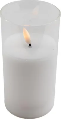 Produktbild von Lumineo LED Kerze Wachs Glas warm-white 15 cm