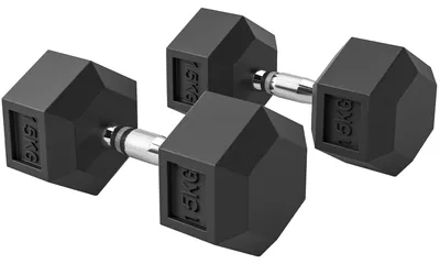 Immagine prodotto di HOMCOM - Manubri esagonali in ghisa, con manici scanalati, 2 pezzi da 15 kg