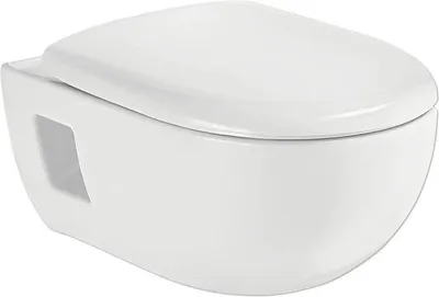 Produktbild von GEBERIT Wand-WC Set Renova Tiefspüler ohne Spülrand weiß glänzend mit Schallschutzset und WC-Sitz mit Absenkautomatik un