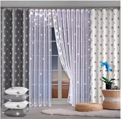 Produktbild von Firanka żakardowa Gwiazdki wys. 250cm 628049 biała 250 cm