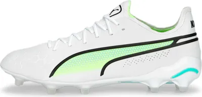 Produktbild von Puma King Ultimate FG-AG white-black-yellow-peppermint 43