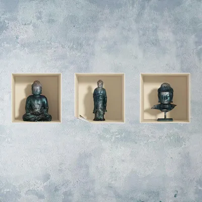 Image de Autocollant Bouddha avec effet 3D, 30 x 90 cm