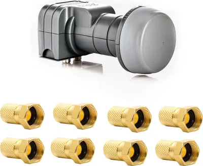 Produktbild von Fuba DEK 217 Twin-LNB mit 8x F-Stecker 4K UHD LTE Filter 2 Teilnehmer 2 Receiver LNC Kopf