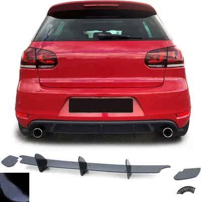Produktbild von Stoßstange Cup Heckdiffusor Heck schwarz glänzend für VW Golf VI 2008/10-2012/11