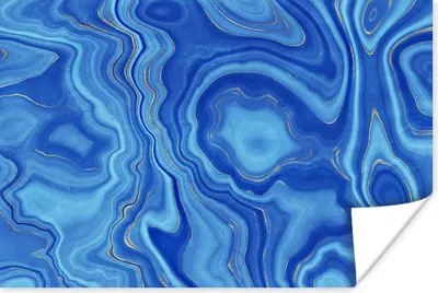 Produktbild von MuchoWow® Poster Blau - Achatgeode - Steine - Marmor 180x120 cm - Fotoplakat