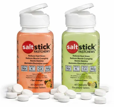 Produktbild von SaltStick Fast Chews Elektrolyt-Kautabletten - 96g (60 Kautabletten) - Watermelon