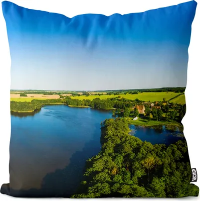 Produktbild von VOID Mecklenburger Seenplatte Kissenbezug Kissenhülle Deko Outdoor Dekoration Garten Dekokissen