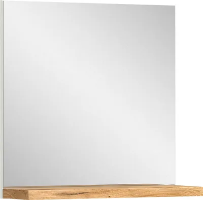 Produktbild von Garderobenspiegel - Weiß - Nox Eiche Nachbildung - 60 x 59 cm - 1 Ablage