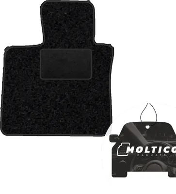 Produktbild von moto-MOLTICO Fahrer Fußmatte Auto Velours Fahrerseite Autoteppiche Schwarz Fahrermatte 1-teilig passend für BMW X6 II F16 2014-2019