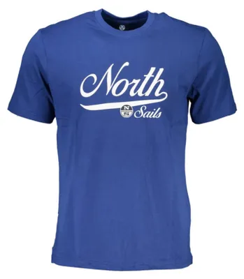 Produktbild von Herren T-Shirt Blau – Kurzarm, Rundhals, Mit Stilvollem Druck
