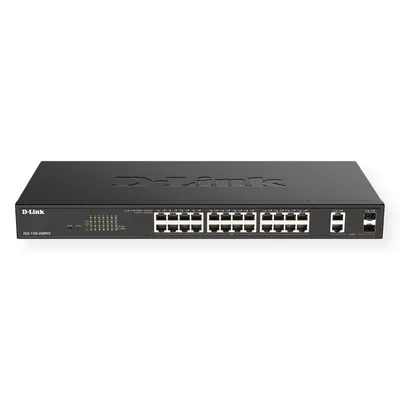Immagine prodotto di D-Link DGS-1100-26MPV2/E SWitch 440mm D-Link DGS-1100-26MPV2 2*Combo/24*GE PoE+ al dettaglio