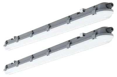 Produktbild von 2er LED Deckenlampe, IP65, Feuchtraum, neutralweiß, L 60cm