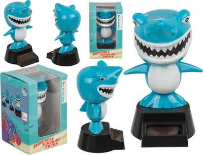 Produktbild von Haifisch Solarfigur Wackelfigur, Shark, Angeln Hai, Meer Wackelkopffigur, Deko