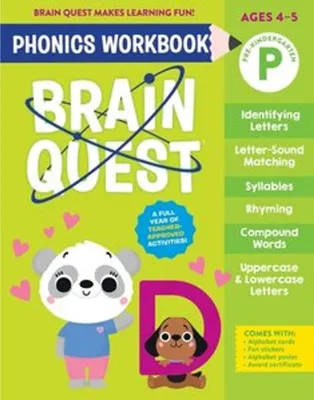 Productafbeelding van Brain Quest Phonics Workbook: Pre-Kindergarten