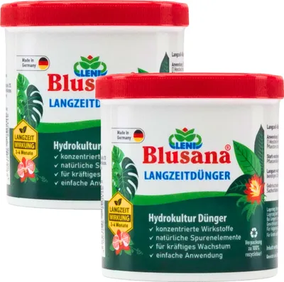 Produktbild von Blusana Langzeitdünger 1,6 Liter Lewatit HD 50 Hydrokultur-Dünger NPK Ionenaustauscher 3-4 Monate Langzeitwirkung für Zierpflanzen Zimmerpflanzen und Pflanzarrangements