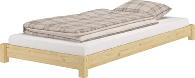 Produktbild von Breites Flachbett Futonbett Niedrigbett 100x200 Kiefer massiv V-60.51-10ohne Zubehör