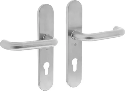 Produktbild von Langschildgarnitur Intersteel Rund verdeckt PZ 72 mm edelstahl gebürstet